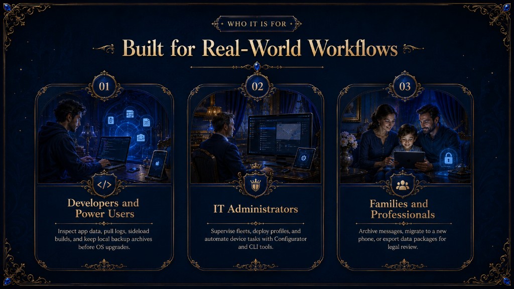 Decorative background for iMazing workflows section